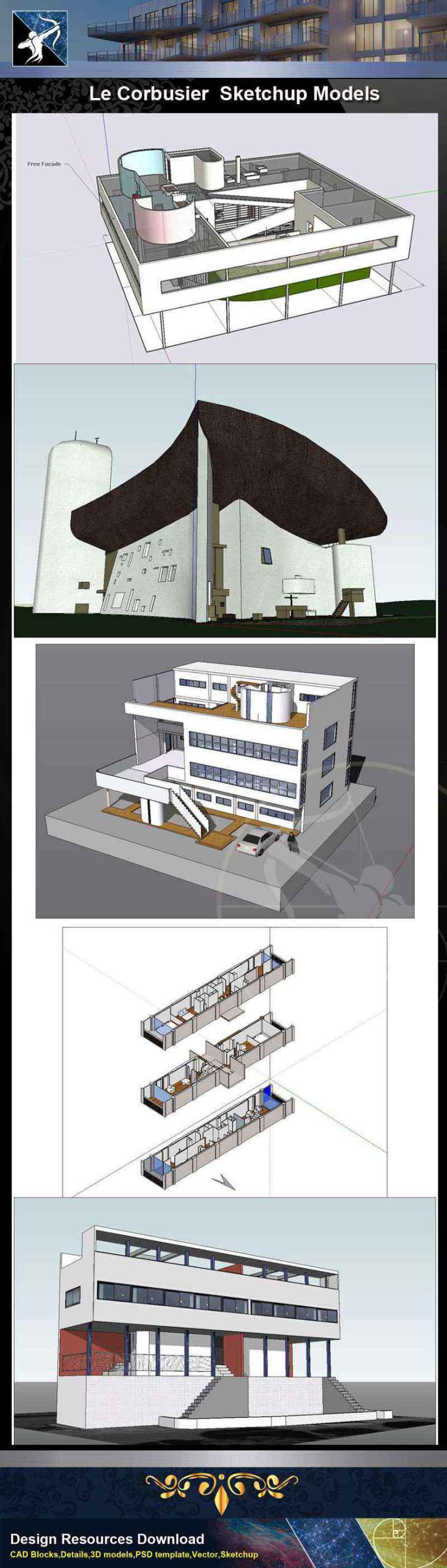 ★Total 107 Pritzker Architecture Sketchup 3D Models★ (Best Recommanded!!) - Image 21