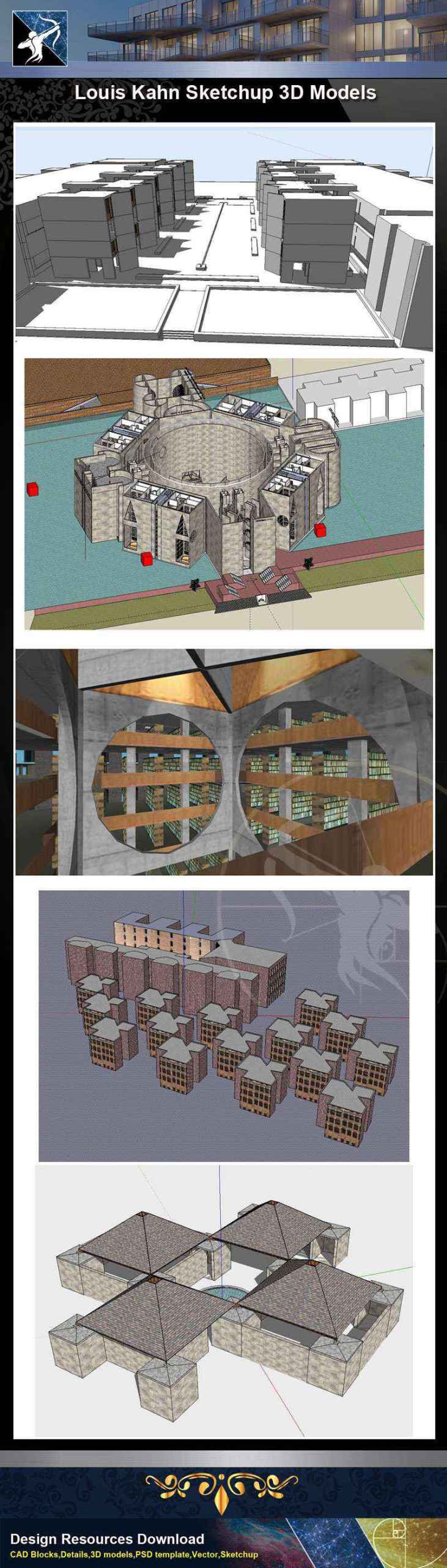 ★Total 107 Pritzker Architecture Sketchup 3D Models★ (Best Recommanded!!) - Image 16