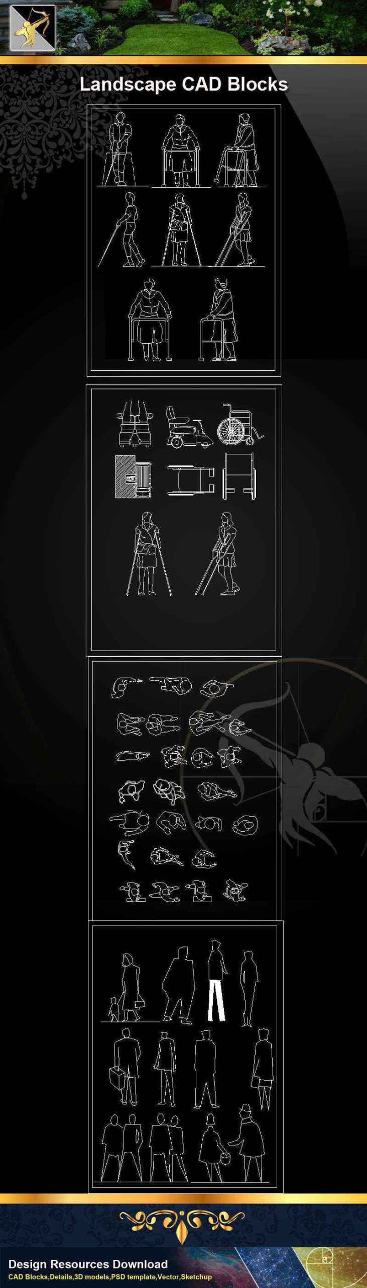 ★【 People Blocks】@Autocad Blocks,Drawings,CAD Details,Elevation - Image 3