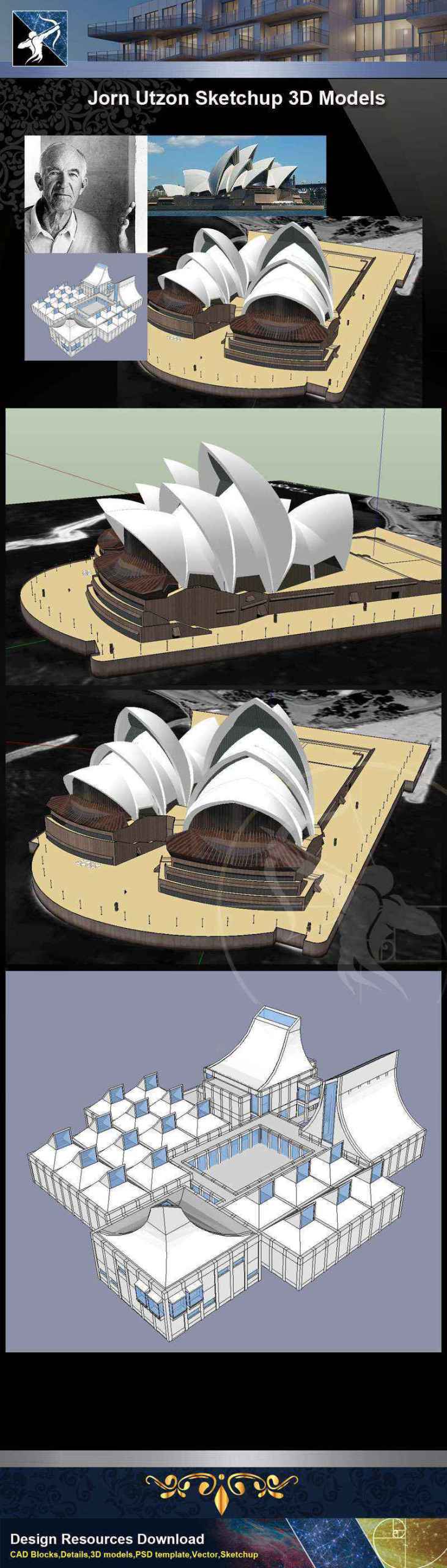 ★Total 107 Pritzker Architecture Sketchup 3D Models★ (Best Recommanded!!) - Image 8