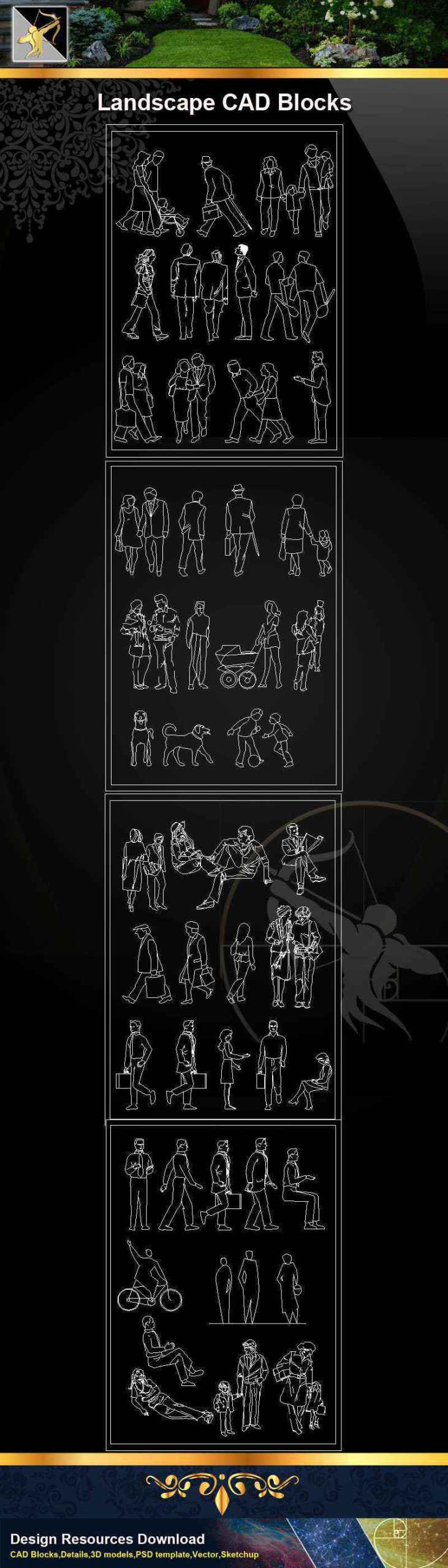 ★【 People Blocks】@Autocad Blocks,Drawings,CAD Details,Elevation