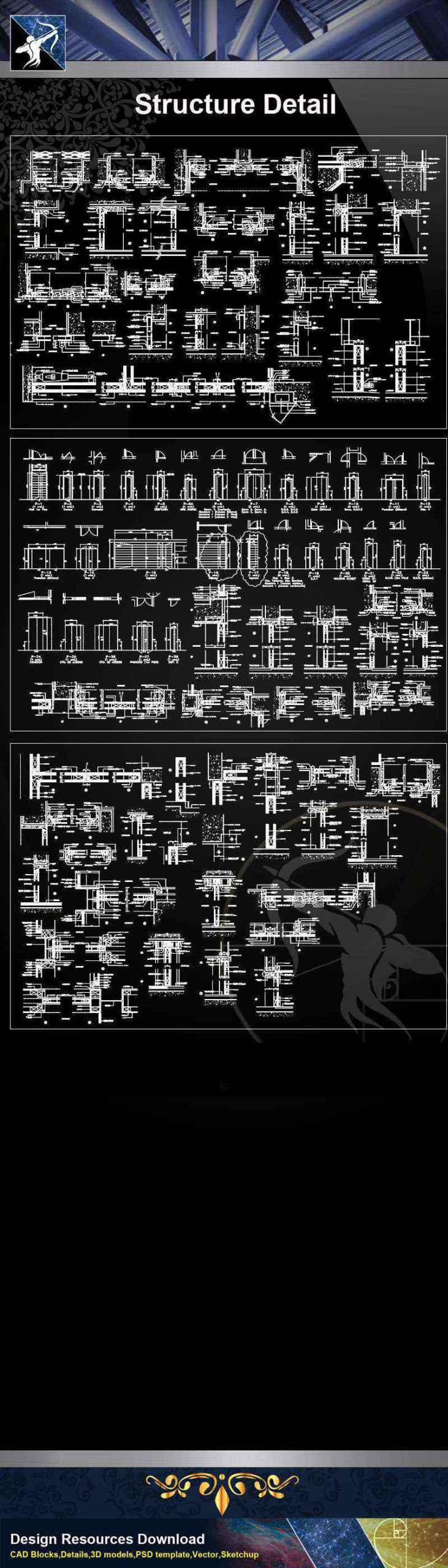 【Architecture CAD Details Collections】Structure CAD Details V1 - Image 2