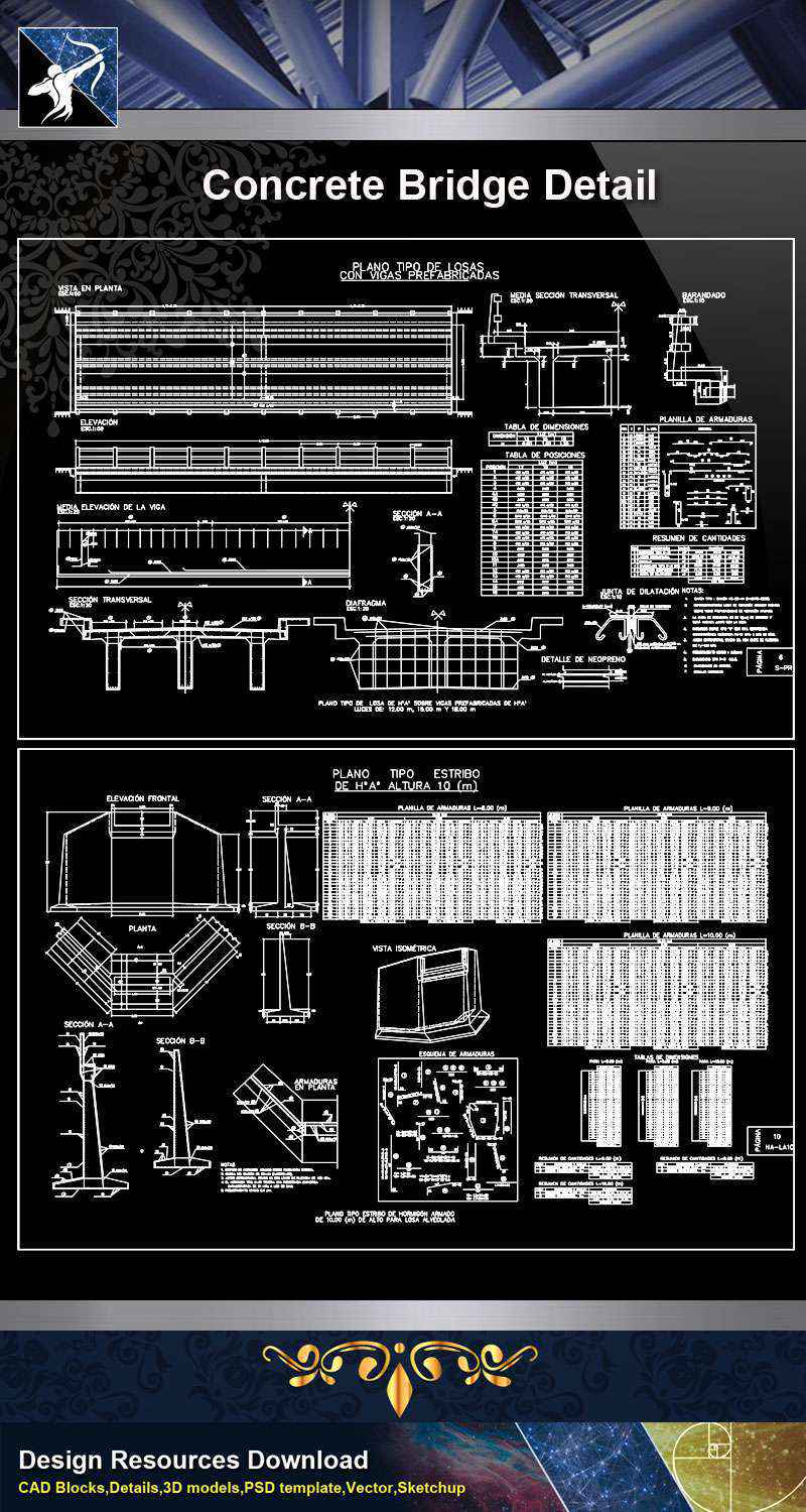 Concrete Bridge CAD Details
