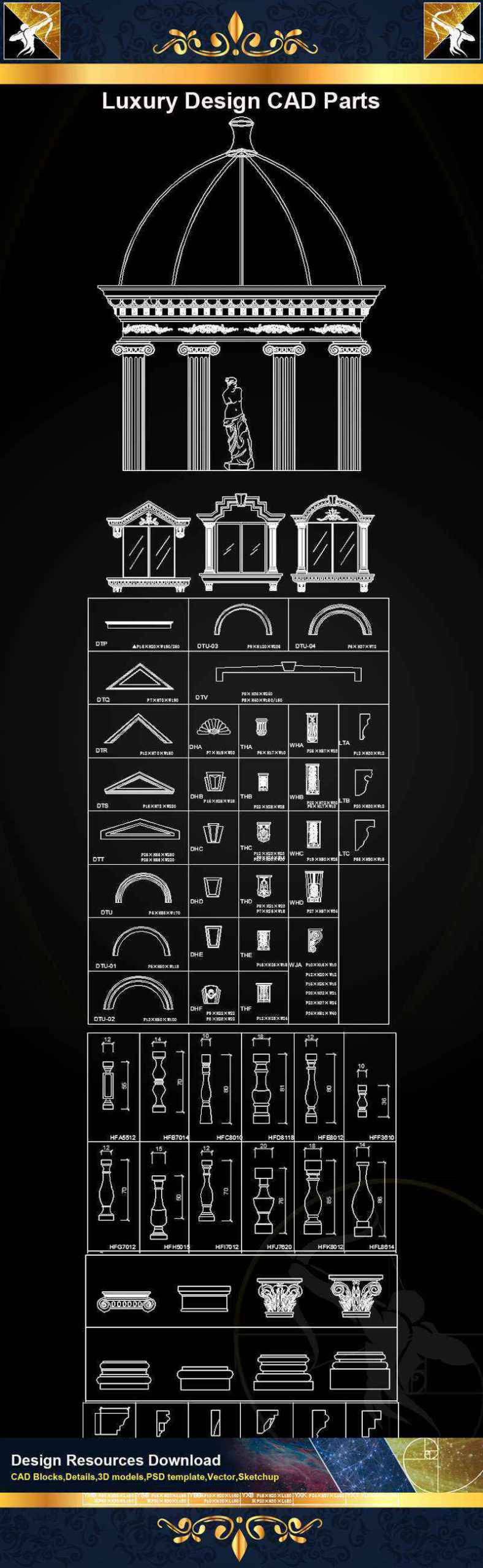 ★【Architecture Decoration Design Element CAD Blocks V.1】@Autocad Decoration Blocks,Drawings,CAD Details,Elevation - Image 2
