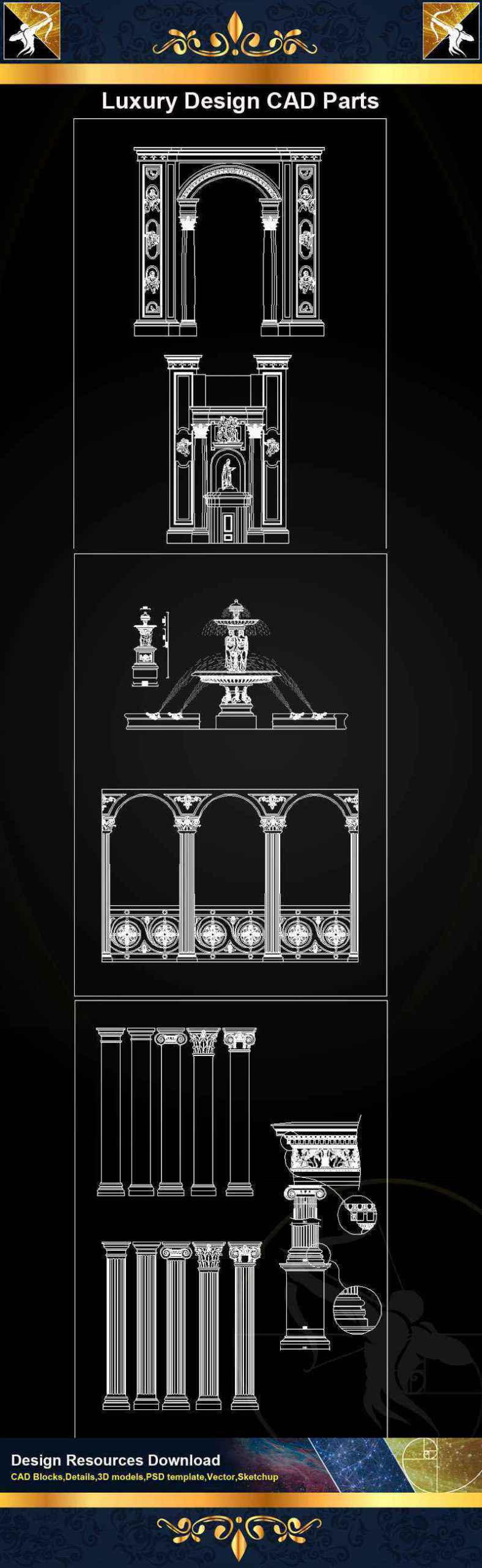★【Architecture Decoration Design Element CAD Blocks V.3】@Autocad Decoration Blocks,Drawings,CAD Details,Elevation - Image 2