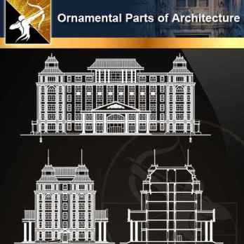 ★【Ornamental Parts of Architecture -Decoration Element CAD Blocks V.4】@Autocad Decoration Blocks,Drawings,CAD Details,Elevation