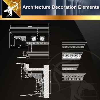 ★【 Free Architecture Decoration Elements V.15】@Autocad Decoration Blocks,Drawings,CAD Details,Elevation