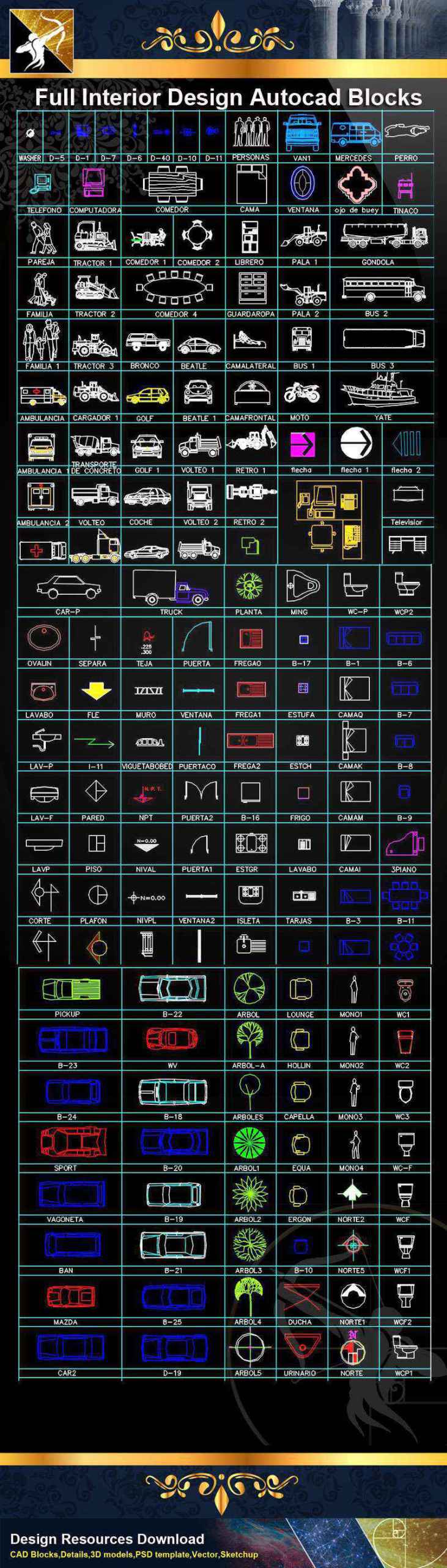 ★【 Full Interior Design Autocad Blocks Bundle V.3】@All Autocad Blocks Collection - Image 2