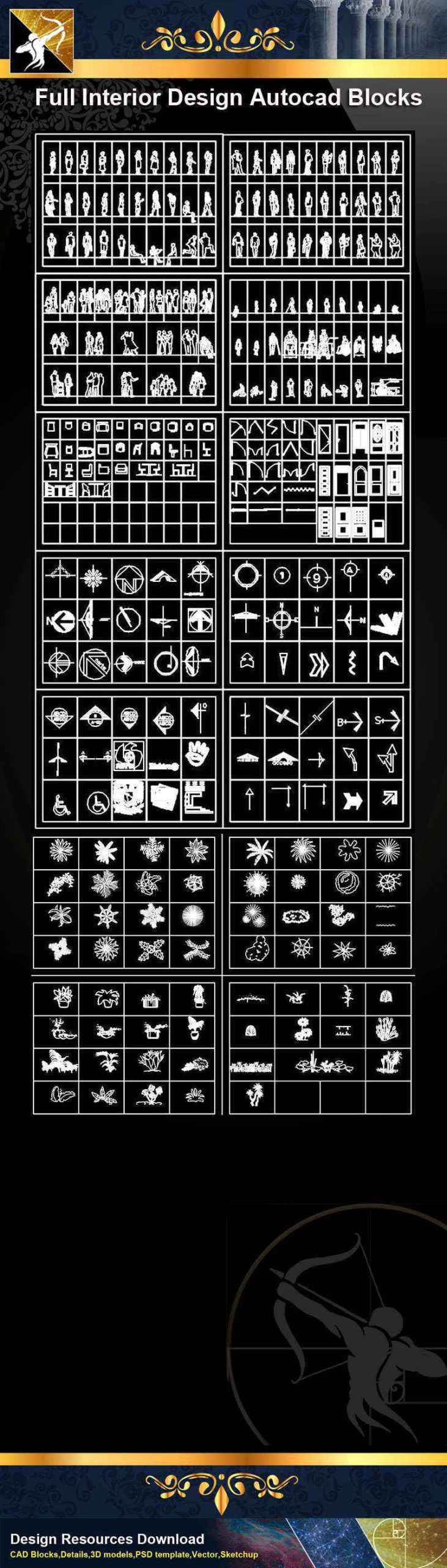 ★【 Full Interior Design Autocad Blocks Bundle V.4】@All Autocad Blocks Collection - Image 2