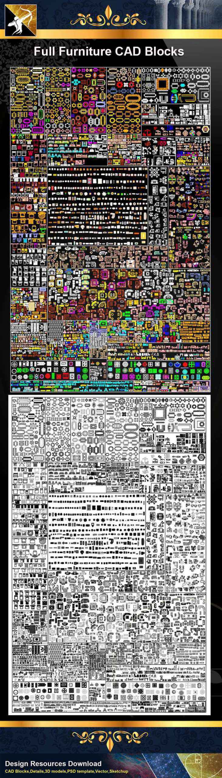 ★【 Full Interior Design Autocad Blocks Bundle V.5】@All Autocad Blocks Collection - Image 2