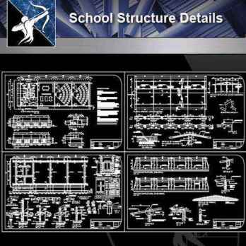 【Architecture CAD Details Collections】School Structure CAD Details