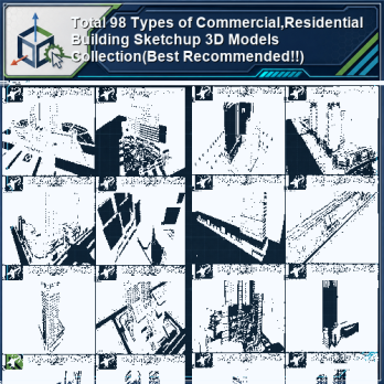 Total 98 Types of Commercial,Residential Building Sketchup 3D Models Collection(Best Recommended!!) product thumbnail