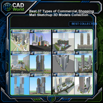 ★Best 37 Types of Commercial,Shopping Mall Sketchup 3D Models Collection