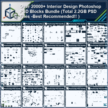 Over 20000+ Interior Design Photoshop PSD Blocks Bundle (Total 2.2GB PSD Files -Best Recommended!! ) product thumbnail