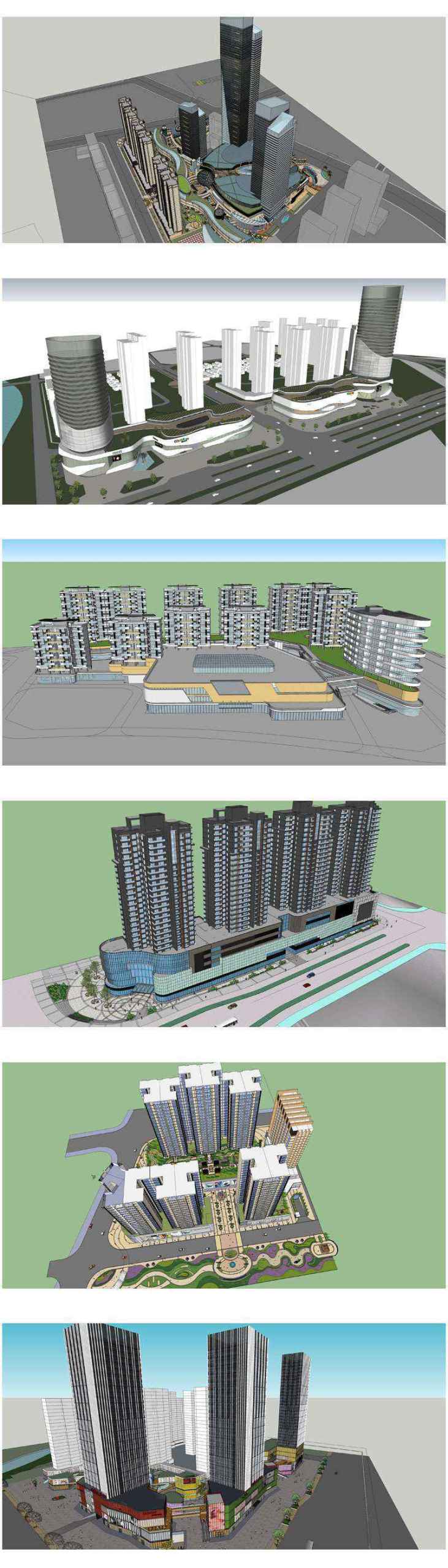 ★Best 50 Types of City Design,Commercial Building Sketchup 3D Models Collection