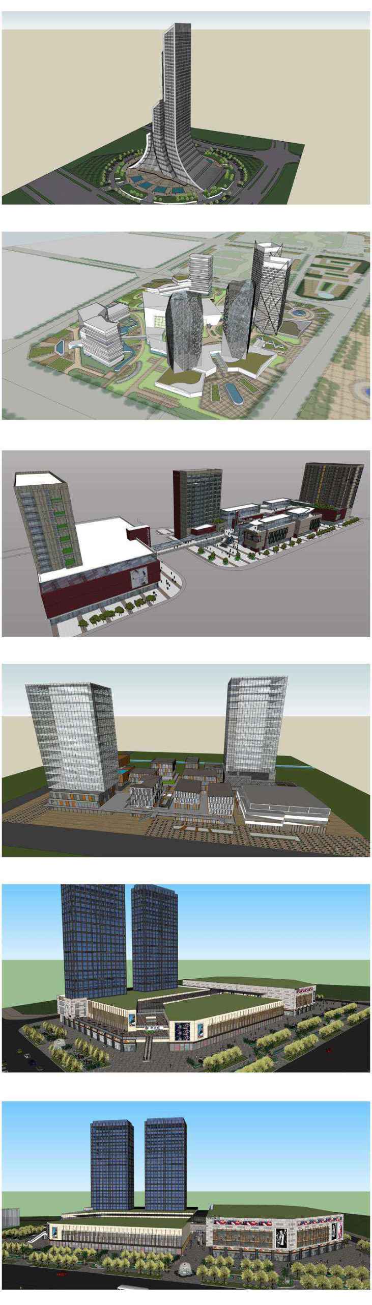★Best 50 Types of City Design,Commercial Building Sketchup 3D Models Collection
