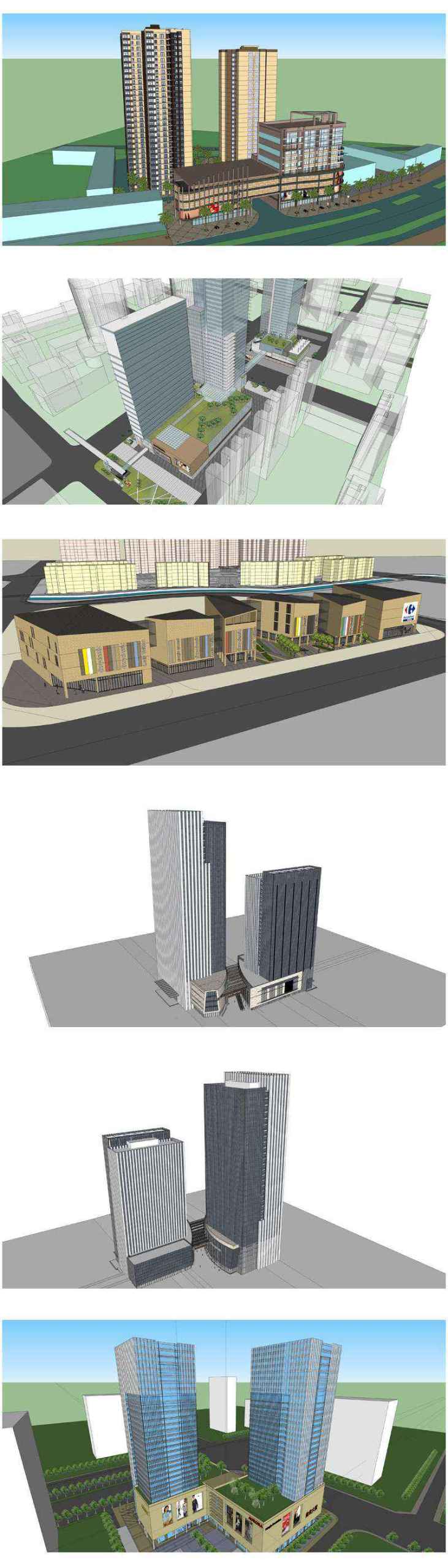 ★Best 50 Types of City Design,Commercial Building Sketchup 3D Models Collection
