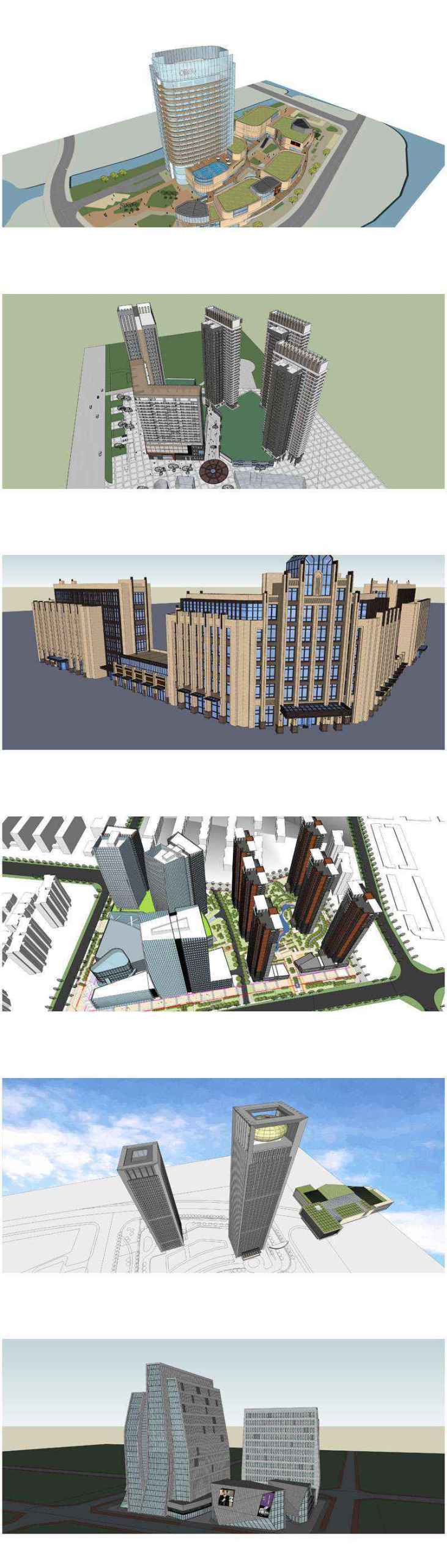 ★Total 98 Types of Commercial,Residential Building Sketchup 3D Models Collection(Best Recommanded!!)