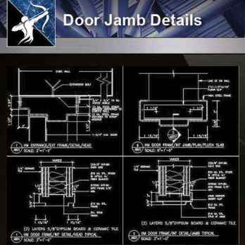【Architecture CAD Details Collections】Door Jamb CAD Details