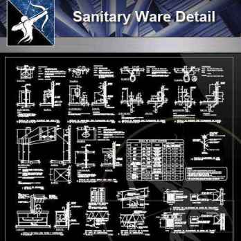 【Architecture CAD Details Collections】Sanitary Ware Details