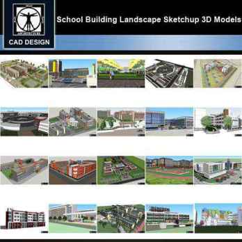 ★【Sketchup 3D Models】20 Types of School Sketchup 3D Models  V.3