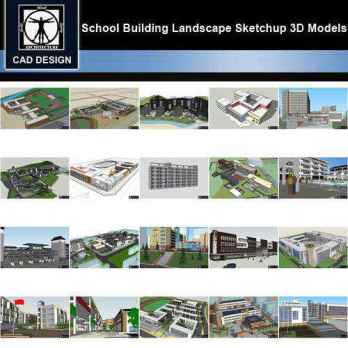 ★【Sketchup 3D Models】20 Types of School Sketchup 3D Models  V.4