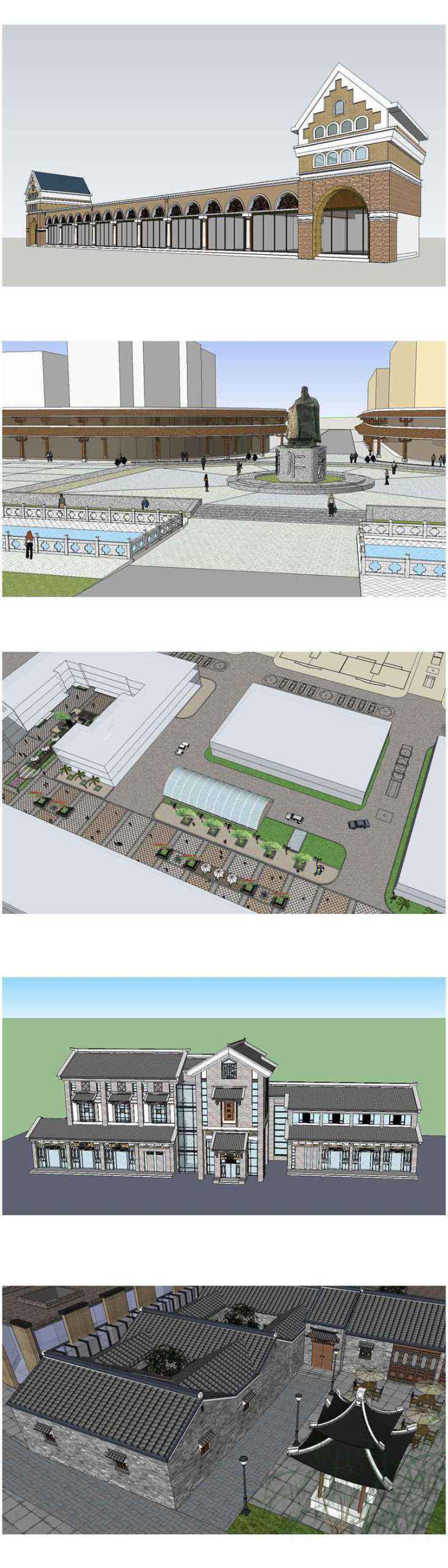 ★【Sketchup 3D Models】15 Types of Commercial Street Design Sketchup 3D Models V.4 - Image 2