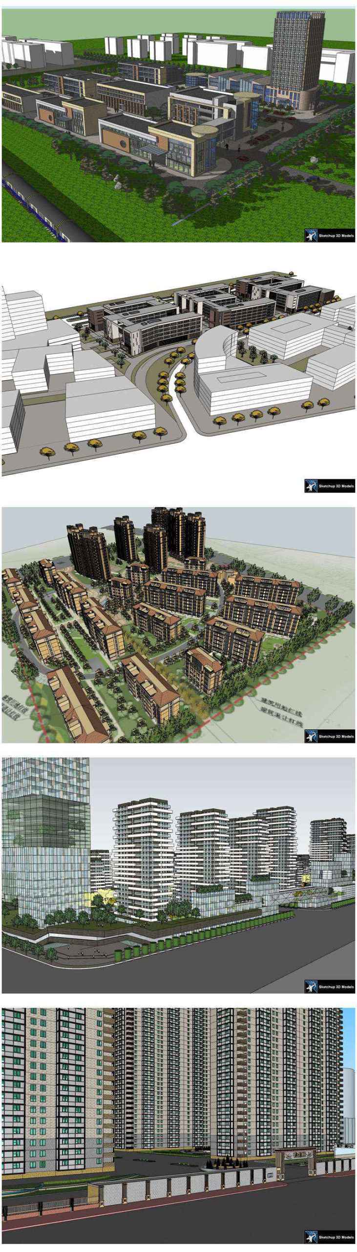 ★【Sketchup 3D Models】20 Types of Residential Building Landscape Sketchup 3D Models V.3 - Image 5