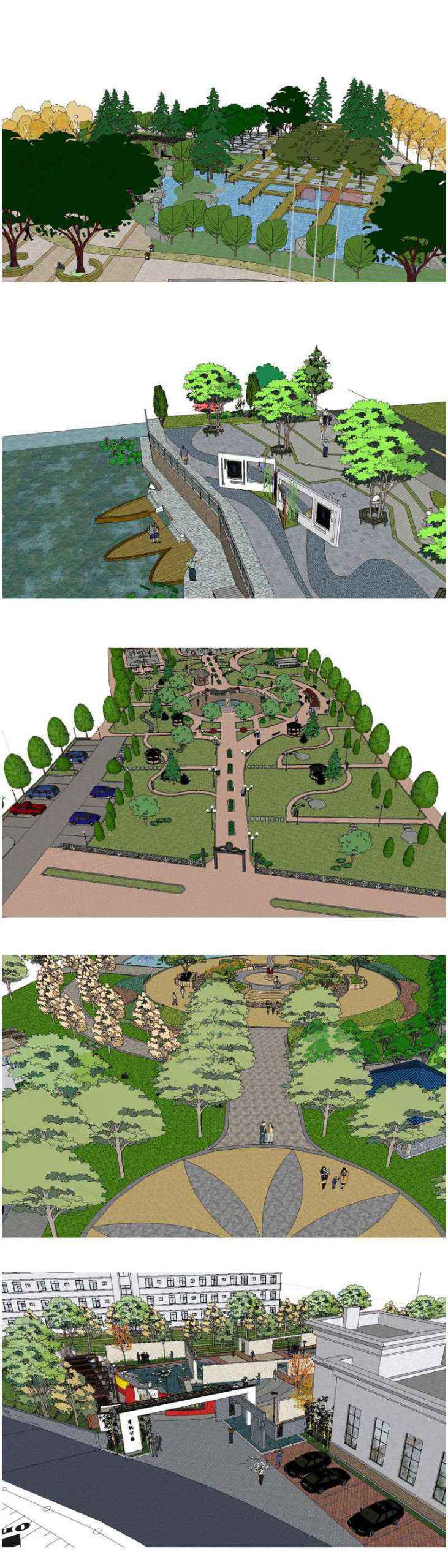 ★【Sketchup 3D Models】20 Types of Park Landscape Sketchup 3D Models V.2 - Image 2