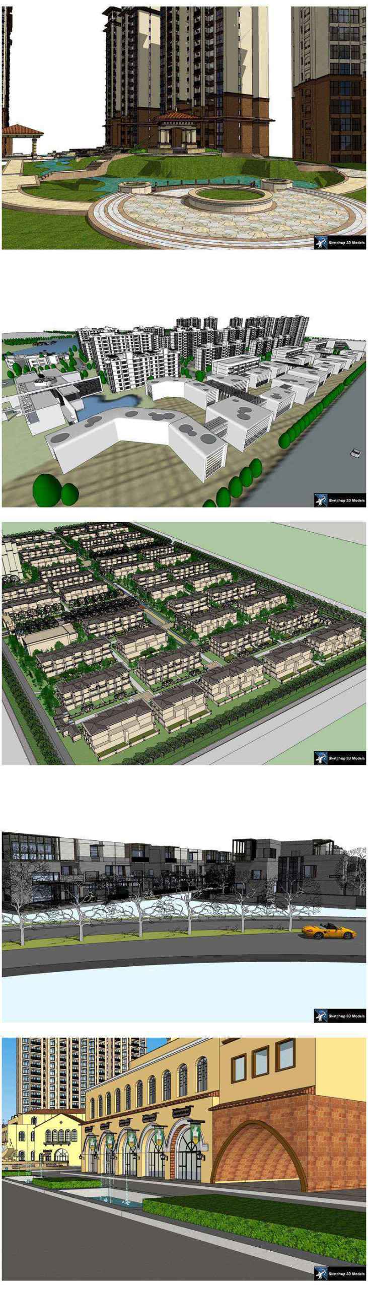 ★【Sketchup 3D Models】20 Types of Residential Building Landscape Sketchup 3D Models V.3 - Image 4