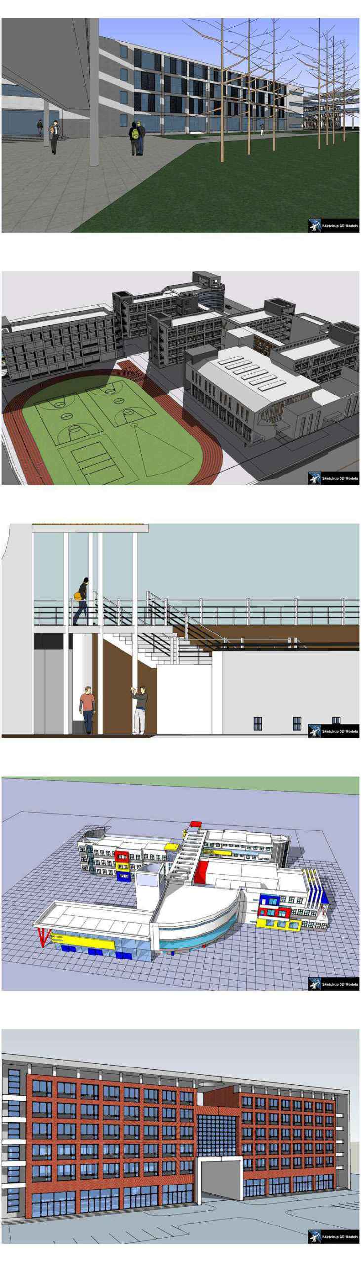 ★【Sketchup 3D Models】20 Types of School Sketchup 3D Models V.2 - Image 4