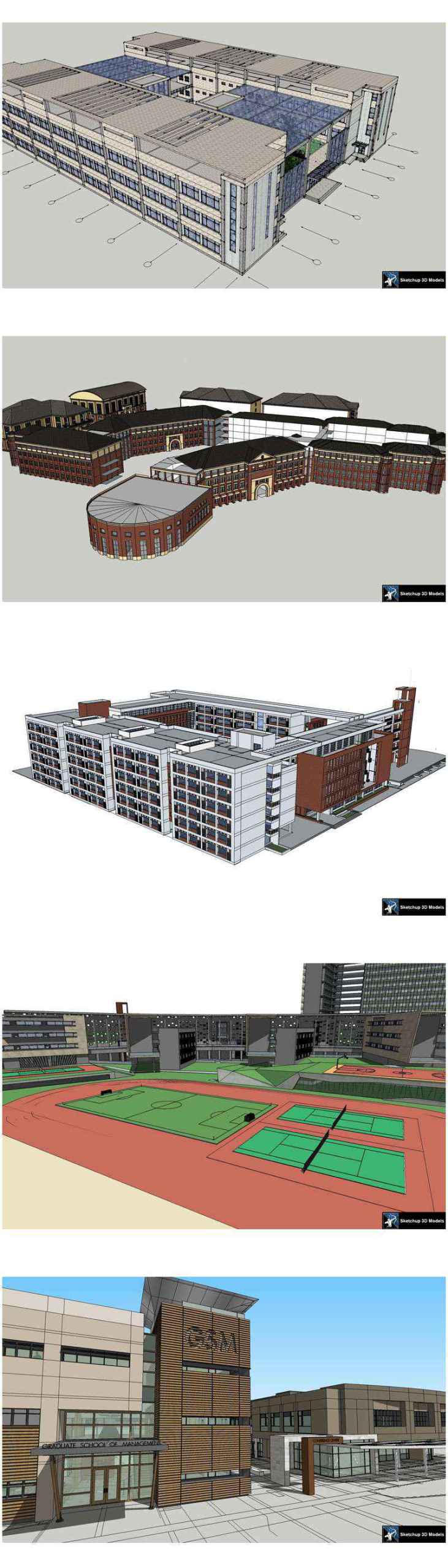 ★【Sketchup 3D Models】20 Types of School Sketchup 3D Models V.6 - Image 4