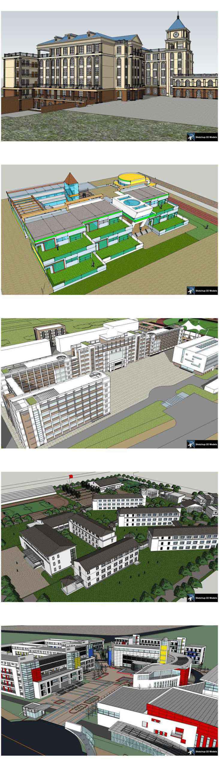 ★【Sketchup 3D Models】20 Types of School Sketchup 3D Models V.7 - Image 4