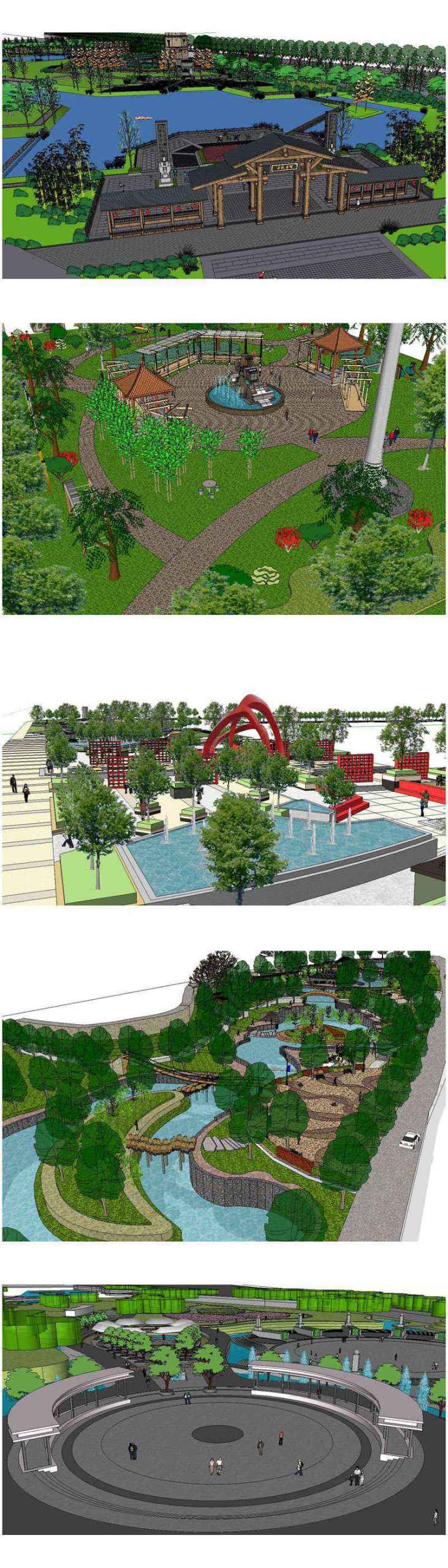 ★【Sketchup 3D Models】20 Types of Park Landscape Sketchup 3D Models V.2 - Image 5