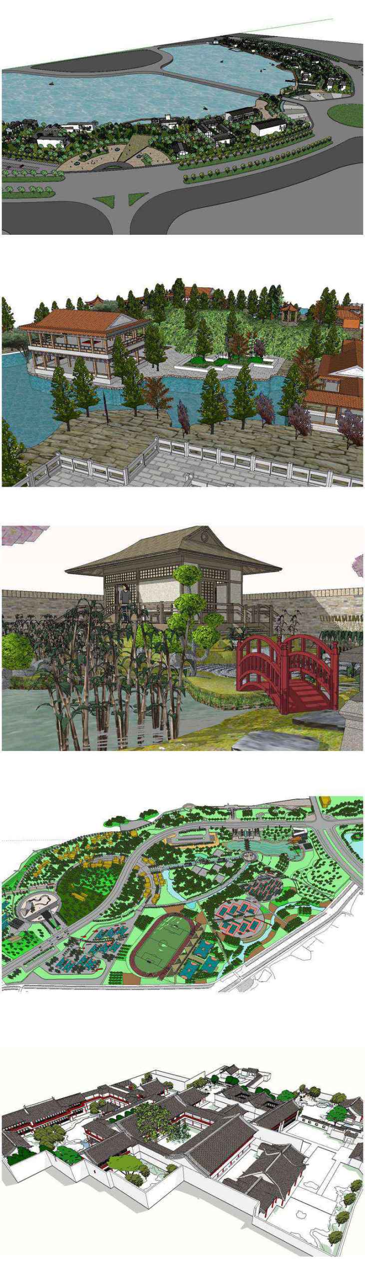 ★【Sketchup 3D Models】20 Types of Park Landscape Sketchup 3D Models V.2 - Image 4