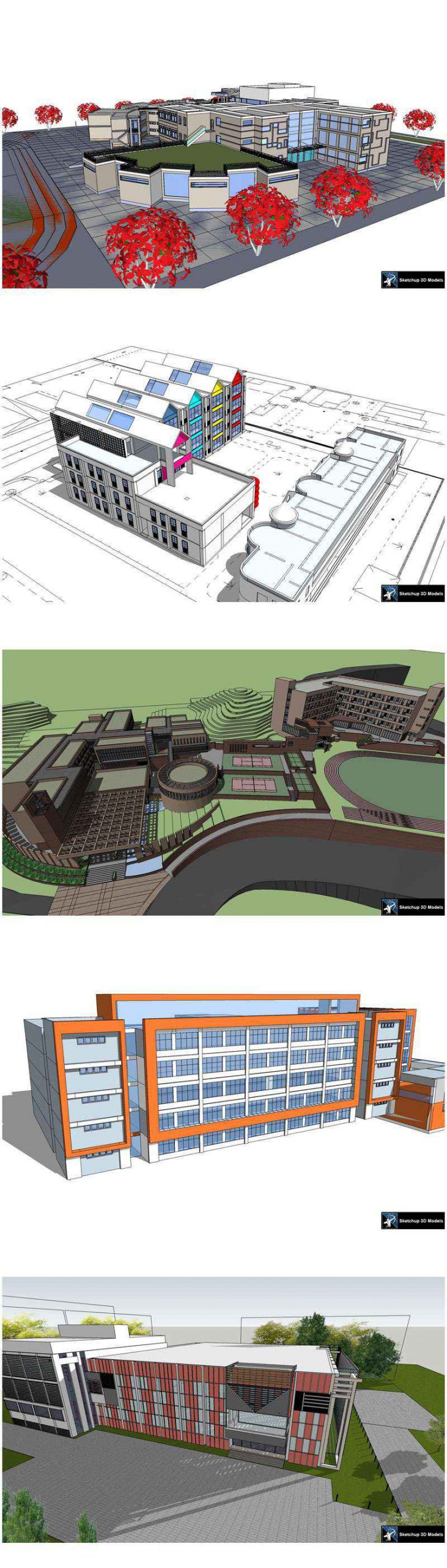 ★【Sketchup 3D Models】20 Types of School Sketchup 3D Models V.7 - Image 3