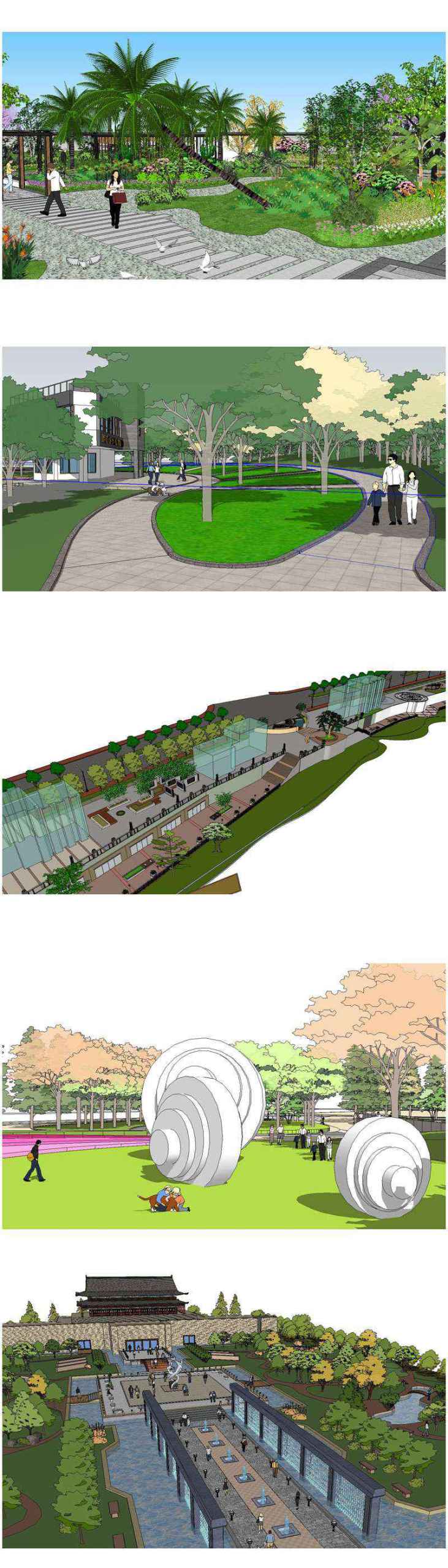 ★【Sketchup 3D Models】20 Types of Park Landscape Sketchup 3D Models V.2 - Image 3