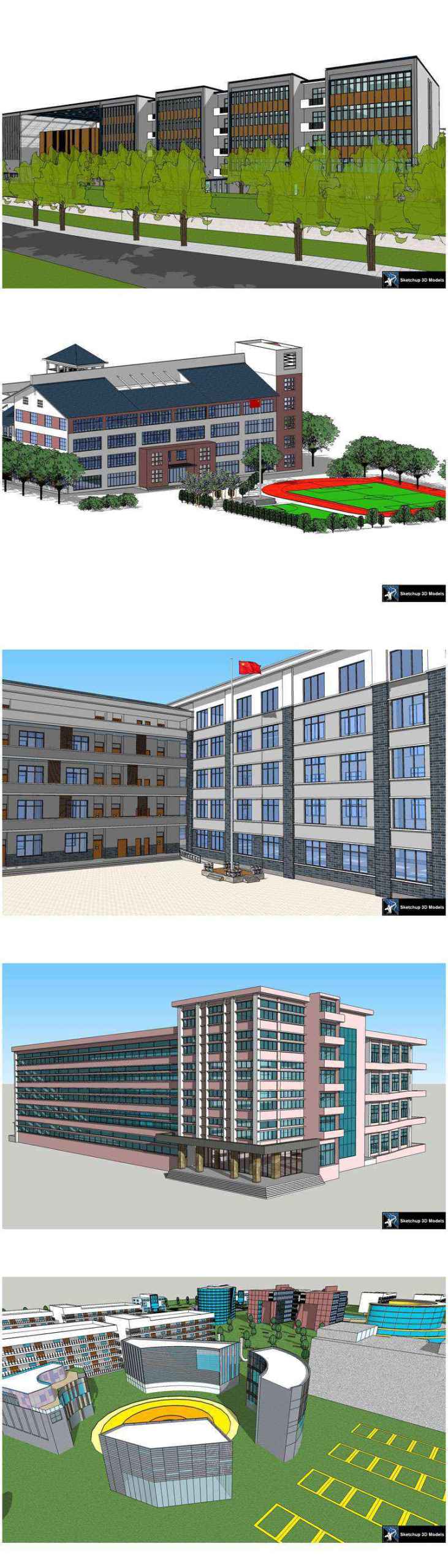 ★【Sketchup 3D Models】20 Types of School Sketchup 3D Models V.1 - Image 2