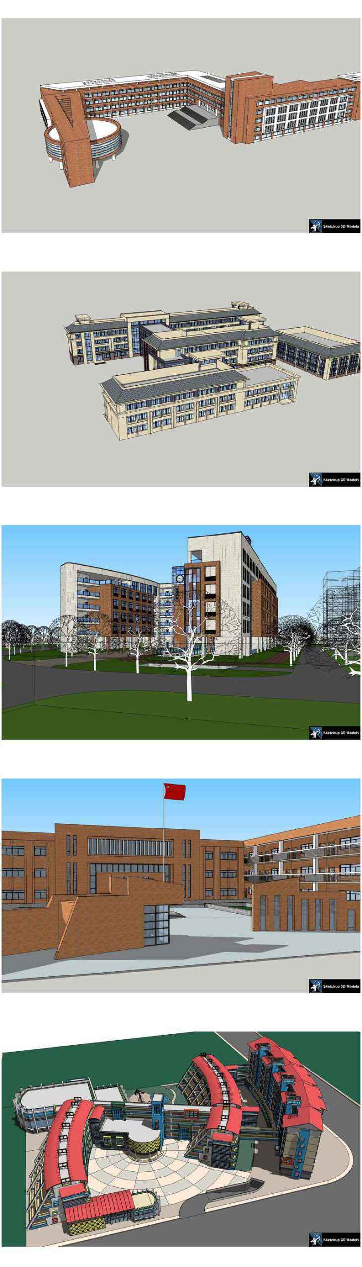 ★【Sketchup 3D Models】20 Types of School Sketchup 3D Models V.2 - Image 2
