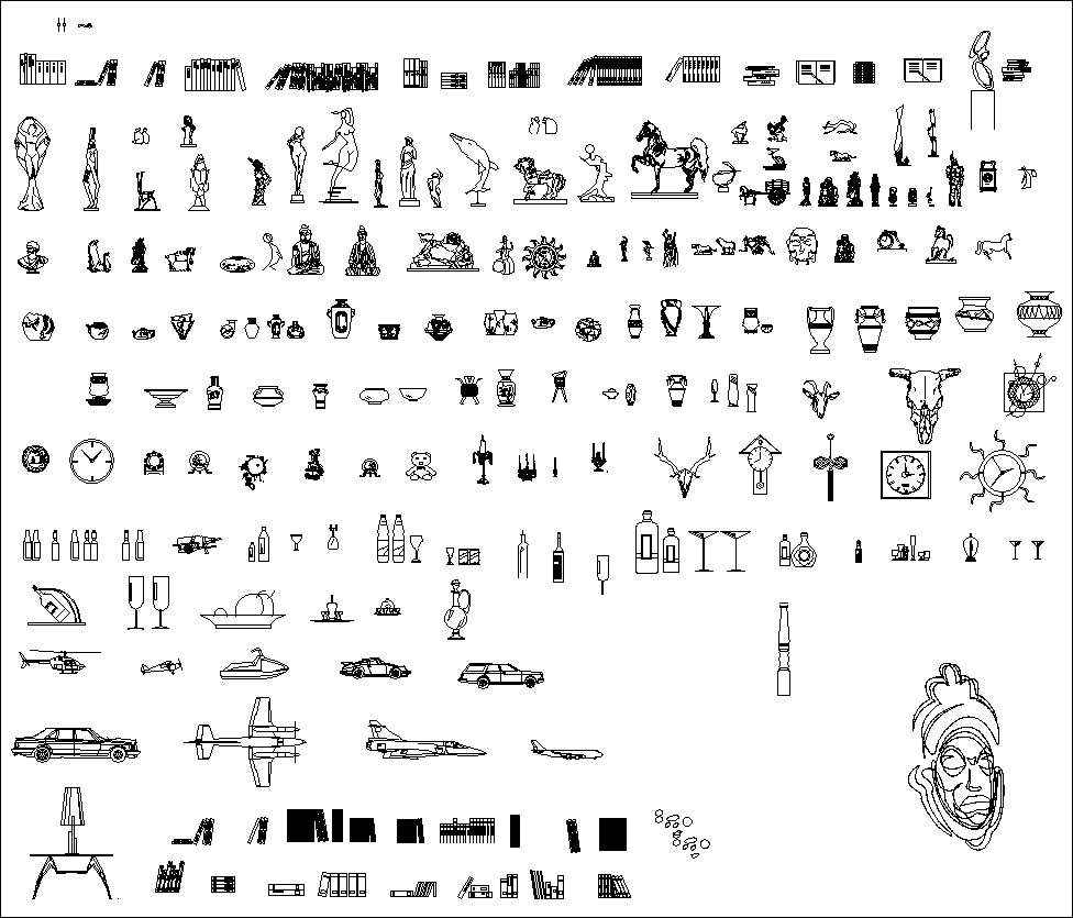 ★【Clothes,Shoes,Hats,Wardrobe Accessories Autocad Blocks Collections】All kinds of CAD Blocks - Image 27