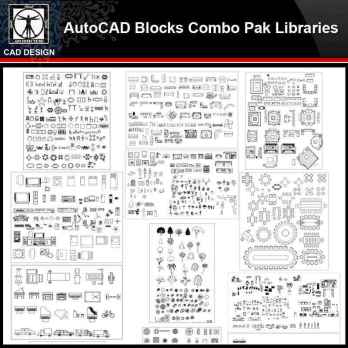 ★【Autocad Blocks Combo Pak Libraries V.1】All kinds of CAD blocks Bundle