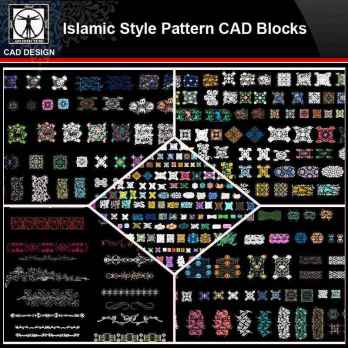 ★【Islamic Style Pattern Autocad Blocks V.2】All kinds of Islamic Style Pattern CAD drawings Bundle