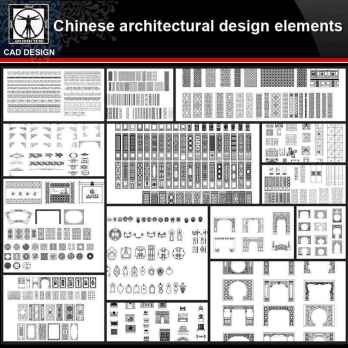 ★【Chinese Architecture Design CAD elements V2】All kinds of Chinese Architectural CAD Drawings Bundle