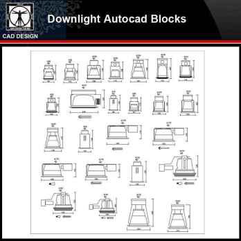 ★【Downlight Autocad Blocks】-All kinds of Lighting Autocad Blocks Collection