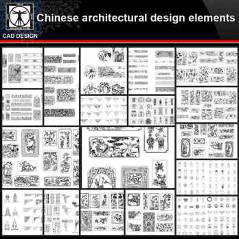 ★【Full Chinese Architecture Design CAD elements】All kinds of Chinese Architectural CAD Drawings Bundle