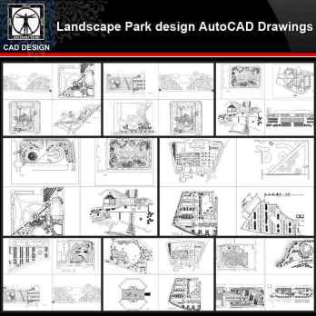 ★【Landscape Park Design Autocad Drawings Collections】All kinds of Landscape CAD Drawings
