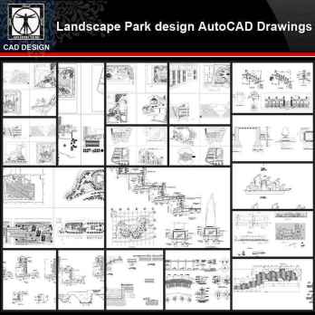 ★【Landscape Park Design Details Autocad Drawings Collections】All kinds of Landscape Details CAD Drawings