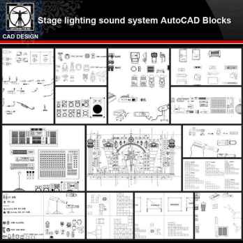 ★【State lighting sound system Autocad Blocks Collections】All kinds of State lighting CAD Drawings