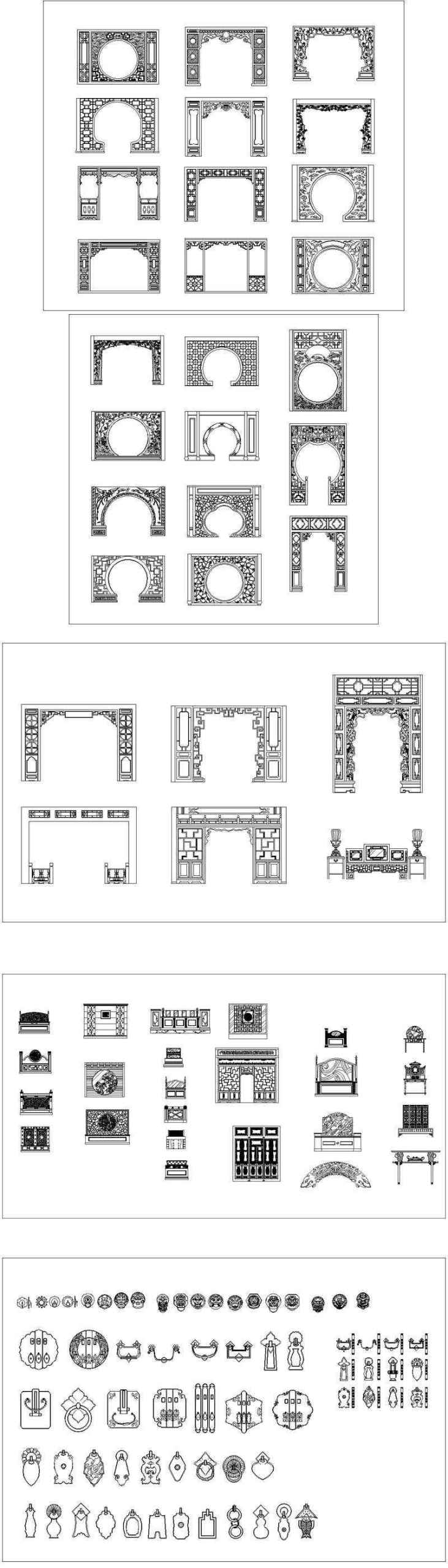 ★【Chinese Architecture Design CAD elements V2】All kinds of Chinese Architectural CAD Drawings Bundle - Image 4
