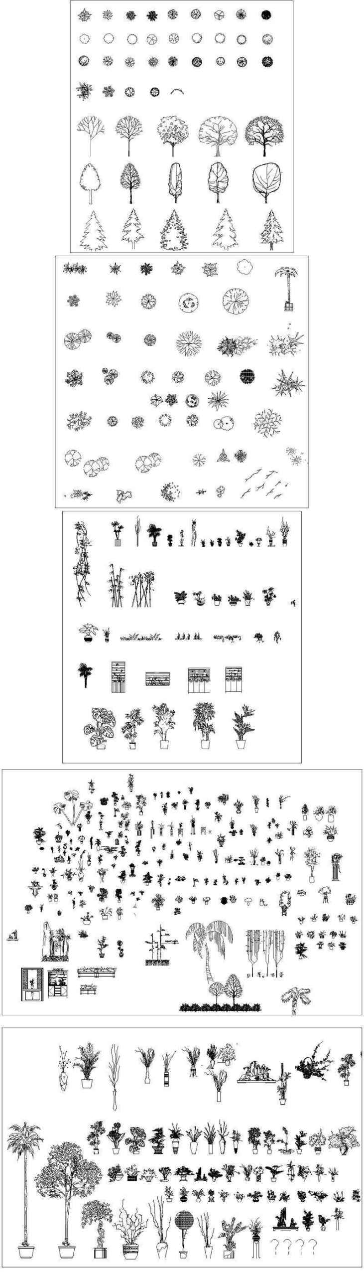 ★【Plants,flowers,tree Autocad Blocks Collections】All kinds of Plants CAD Blocks - Image 5